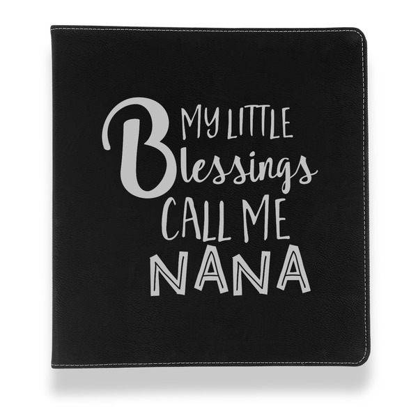 Grandparent Quotes and Sayings Leather Binder - 1" - Black - Front View