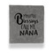 Grandparent Quotes and Sayings Leather Binder - 1" - Grey - Front View