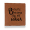Grandparent Quotes and Sayings Leather Binder - 1" - Rawhide - Front View