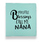 Grandparent Quotes and Sayings Leather Binders - 1" - Teal - Front View