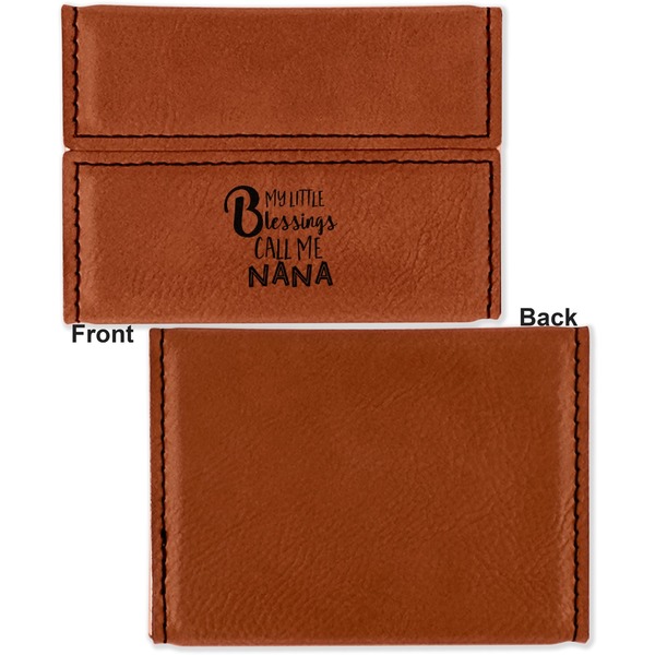 Grandparent Quotes and Sayings Leather Business Card Holder Front Back Single Sided - Apvl