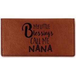 Grandparent Quotes and Sayings Leatherette Checkbook Holder - Single Sided