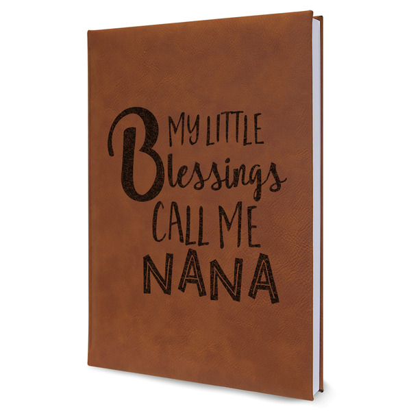 Custom Grandparent Quotes and Sayings Leather Sketchbook - Large - Double Sided