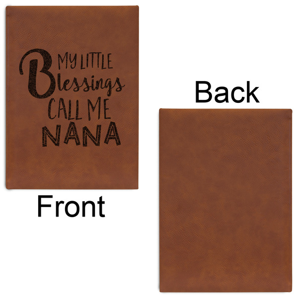 Grandparent Quotes and Sayings Leatherette Journal - Large - Single Sided - Front & Back View