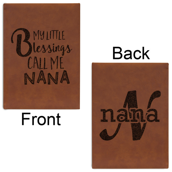 Grandparent Quotes and Sayings Leatherette Journals - Large - Double Sided - Front & Back View