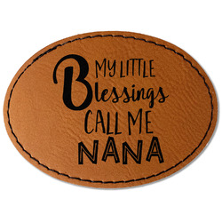 Grandparent Quotes and Sayings Faux Leather Iron On Patch - Oval