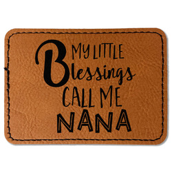 Grandparent Quotes and Sayings Faux Leather Iron On Patch - Rectangle