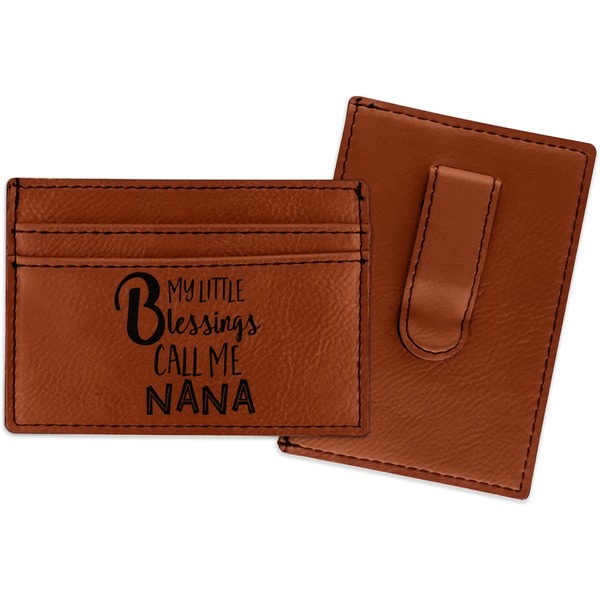 Custom Grandparent Quotes and Sayings Leatherette Wallet with Money Clip