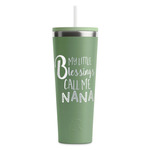 Grandparent Quotes and Sayings RTIC Everyday Tumbler with Straw - 28oz - Light Green - Single-Sided