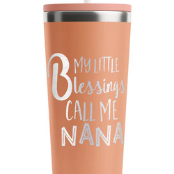 Grandparent Quotes and Sayings RTIC Everyday Tumbler with Straw - 28oz - Peach - Double-Sided