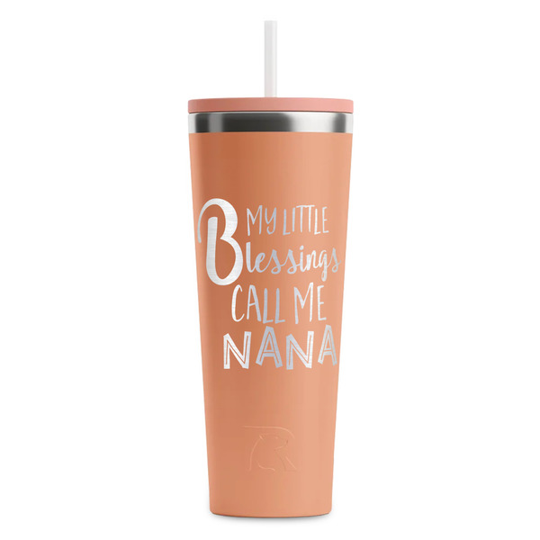 Custom Grandparent Quotes and Sayings RTIC Everyday Tumbler with Straw - 28oz - Peach - Single-Sided