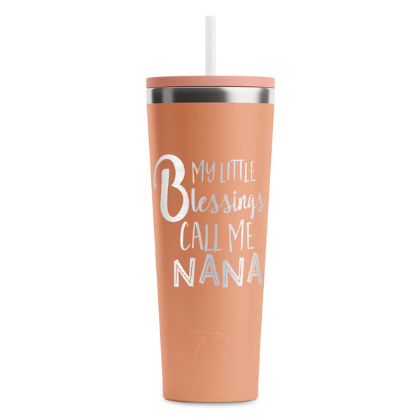 Grandparent Quotes and Sayings Peach RTIC Everyday Tumbler - 28 oz. - Front