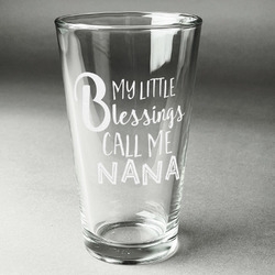 Grandparent Quotes and Sayings Pint Glass - Engraved (Single)