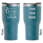Grandparent Quotes and Sayings RTIC Tumbler - Dark Teal - Laser Engraved - Double-Sided