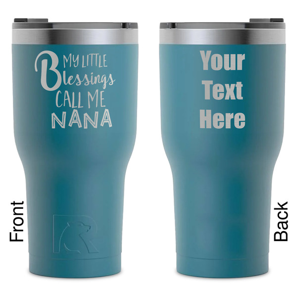 Custom Grandparent Quotes and Sayings RTIC Tumbler - Dark Teal - Laser Engraved - Double-Sided