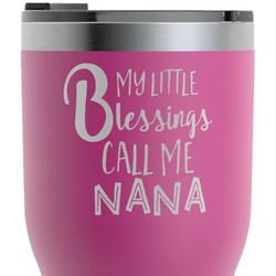 Grandparent Quotes and Sayings RTIC Tumbler - Magenta - Laser Engraved - Double-Sided