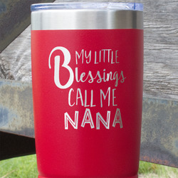 Grandparent Quotes and Sayings 20 oz Stainless Steel Tumbler - Red - Double Sided