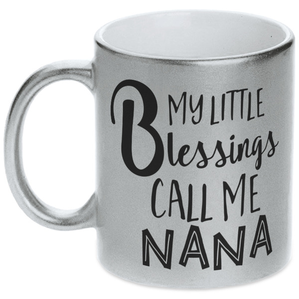 Grandparent Quotes and Sayings Silver Mug - Main