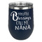 Grandparent Quotes and Sayings Stainless Wine Tumblers - Navy - Double Sided - Front
