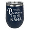 Grandparent Quotes and Sayings Stainless Wine Tumblers - Navy - Single Sided - Front