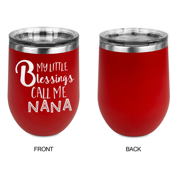 Grandparent Quotes and Sayings Stainless Wine Tumblers - Red - Single Sided - Approval