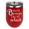 Grandparent Quotes and Sayings Stainless Wine Tumblers - Red - Single Sided - Front