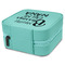 Grandparent Quotes and Sayings Travel Jewelry Boxes - Leather - Teal - View from Rear