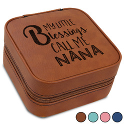 Grandparent Quotes and Sayings Travel Jewelry Box - Leather