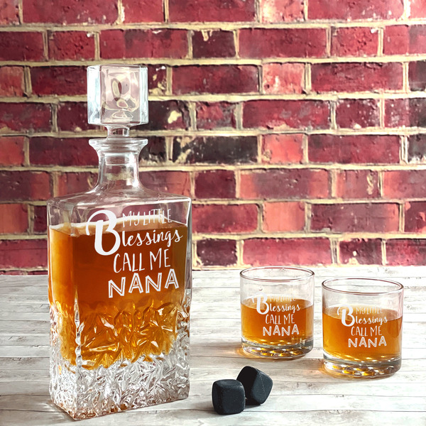 Grandparent Quotes and Sayings Whiskey Decanters - 26oz Rect - LIFESTYLE
