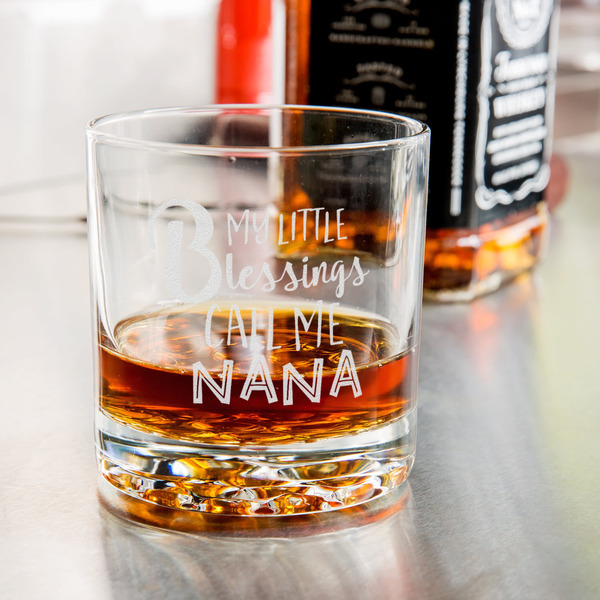 Grandparent Quotes and Sayings Whiskey Glass - Jack Daniel's Bar - in use