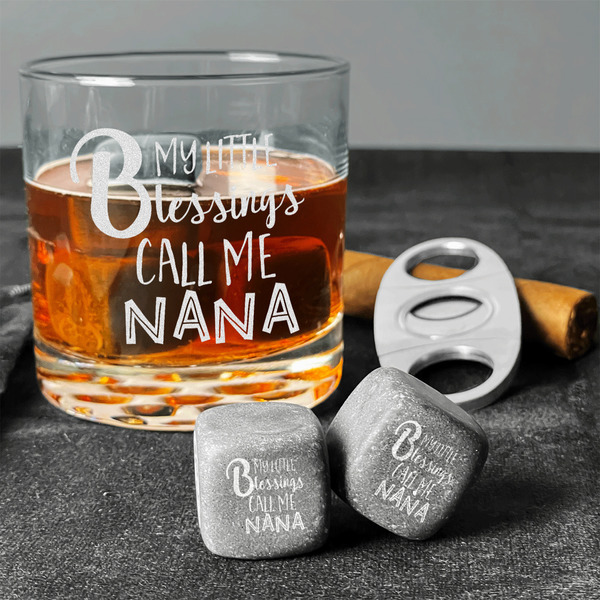 Grandparent Quotes and Sayings Whiskey Stones - Set of 3 - In Context