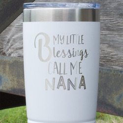 Grandparent Quotes and Sayings 20 oz Stainless Steel Tumbler - White - Single Sided