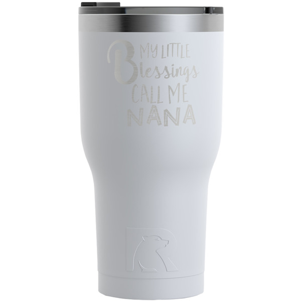 Custom Grandparent Quotes and Sayings RTIC Tumbler - White - Engraved Front