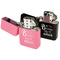 Grandparent Quotes and Sayings Windproof Lighters - Black & Pink - Open