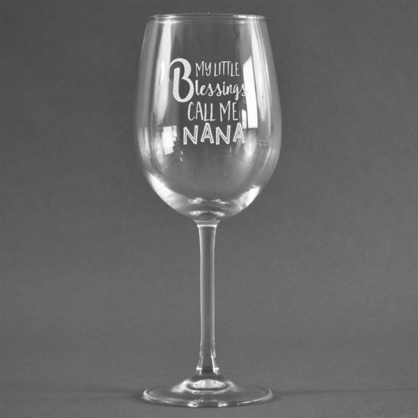 Custom Grandparent Quotes and Sayings Wine Glass - Engraved