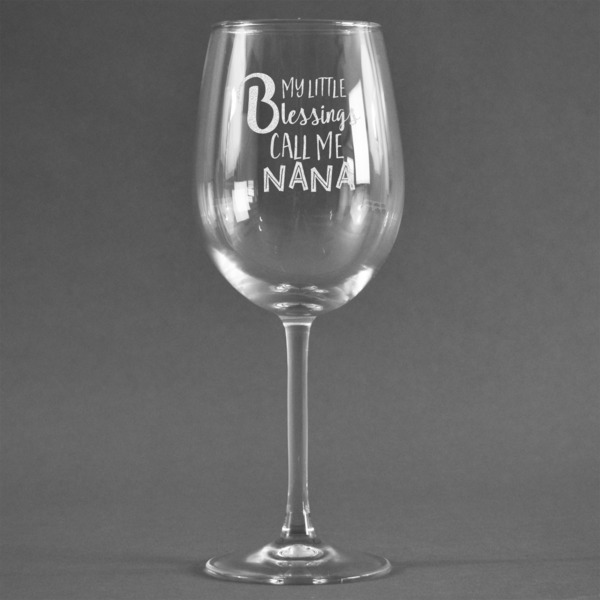Custom Grandparent Quotes and Sayings Wine Glass (Single)