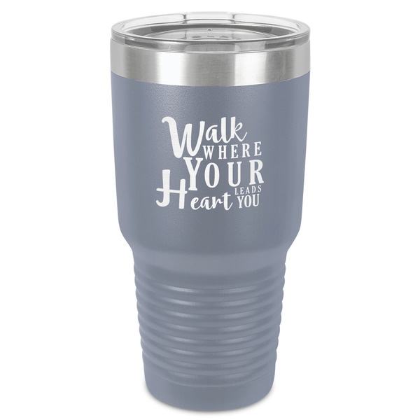 Custom Heart Quotes and Sayings 30 oz Stainless Steel Tumbler - Grey - Single-Sided