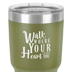 Heart Quotes and Sayings 30 oz Stainless Steel Tumbler - Olive - Double-Sided