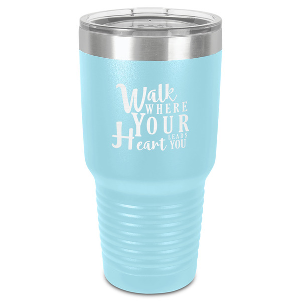 Custom Heart Quotes and Sayings 30 oz Stainless Steel Tumbler - Teal - Single-Sided