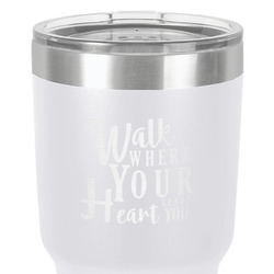 Heart Quotes and Sayings 30 oz Stainless Steel Tumbler - White - Single-Sided