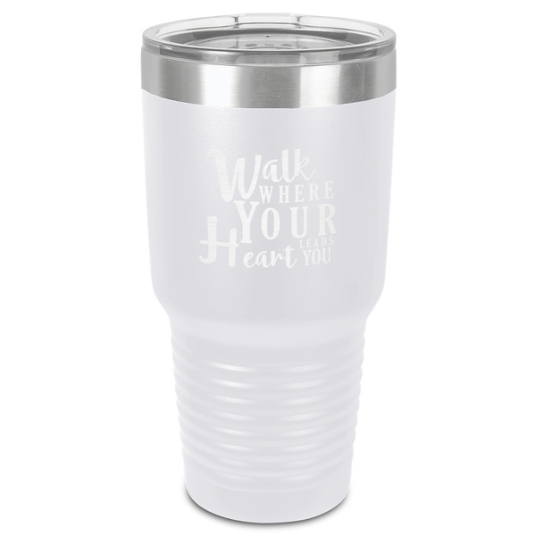 Custom Heart Quotes and Sayings 30 oz Stainless Steel Tumbler - White - Single-Sided
