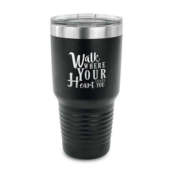 Custom Heart Quotes and Sayings 30 oz Stainless Steel Tumbler - Black - Single Sided