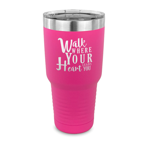 Custom Heart Quotes and Sayings 30 oz Stainless Steel Tumbler - Pink - Single Sided