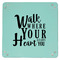 Heart Quotes and Sayings 9" x 9" Teal Leatherette Snap Up Tray - APPROVAL