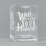 Heart Quotes and Sayings Acrylic Pen Holder