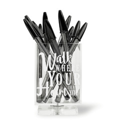 Heart Quotes and Sayings Acrylic Pen Holder