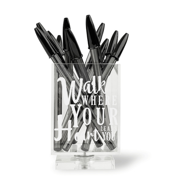 Heart Quotes and Sayings Acrylic Pencil Holder - FRONT