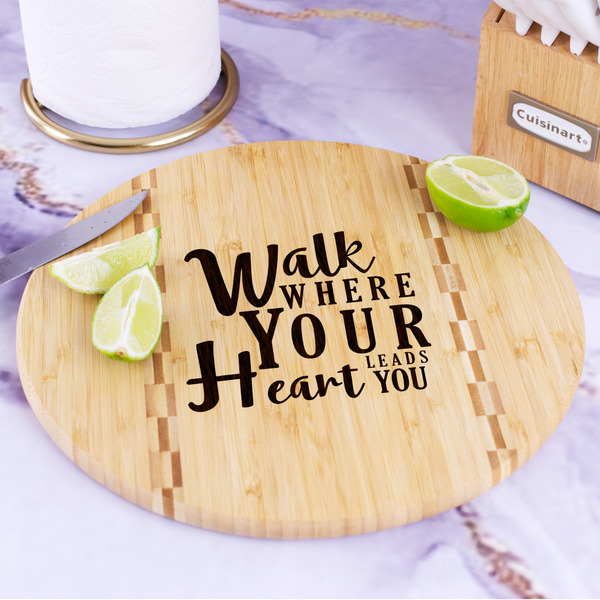 Heart Quotes and Sayings Bamboo Cutting Board - In Context