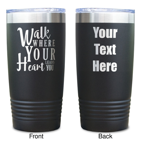 Heart Quotes and Sayings Black Polar Camel Tumbler - 20oz - Double Sided  - Approval