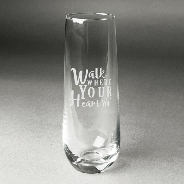 Custom Heart Quotes and Sayings Champagne Flute - Stemless Engraved - Single